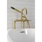 Aqua Vintage CCK8407DL Freestanding Tub Faucet with Supply Line, Stop Valve, Brushed Brass CCK8407DL - alternate 3